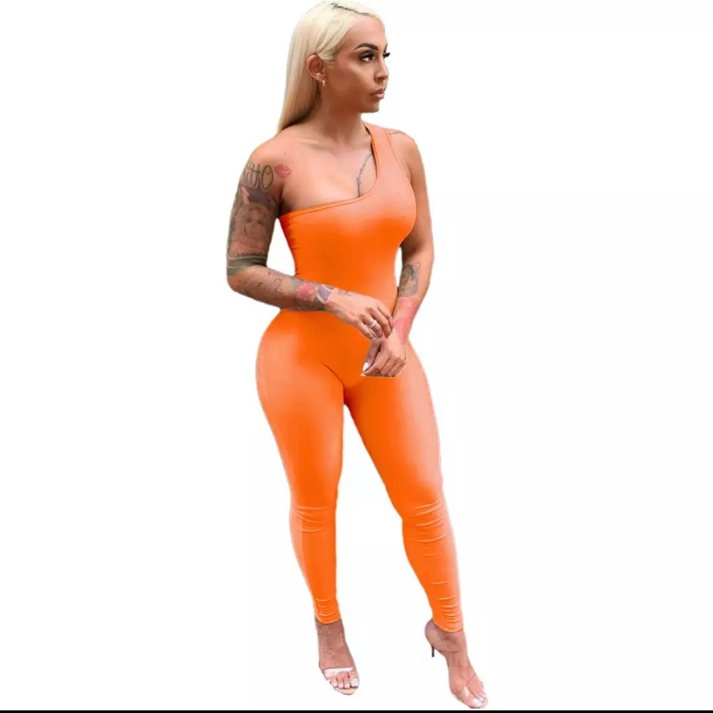 One shoulder jumpsuit